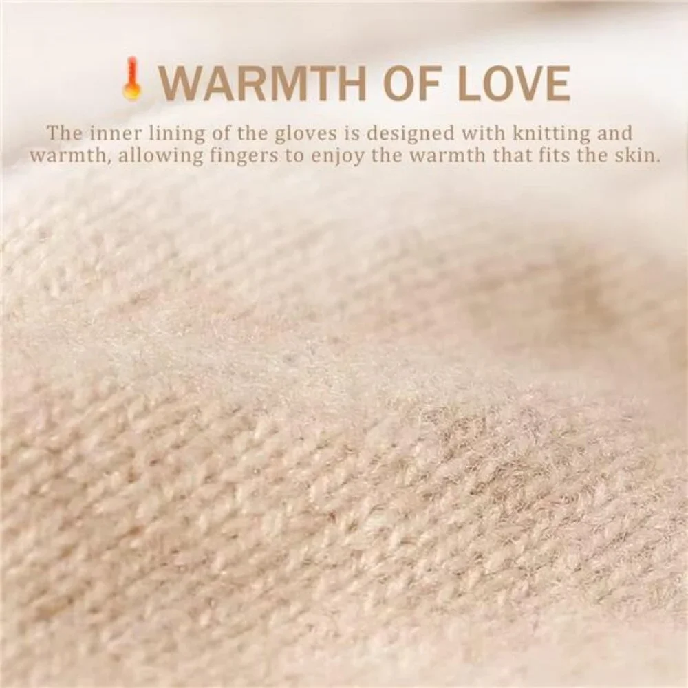 Women's Winter Leather Gloves Warm Touchscreen Cashmere Lined Gloves